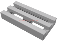 Tile, Modified 1 x 2 Grille with Bottom Groove / Lip 2412b