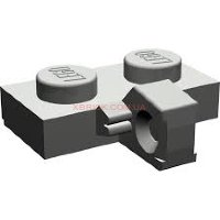 Hinge Plate 1 x 2 Locking with 1 Finger on Side /зубья на выступе/44567