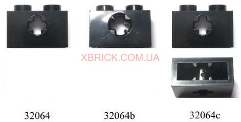 Technic, Brick 1 x 2 with Axle Hole 32064