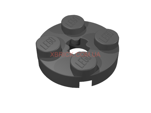 PLATE, ROUND 2 X 2 WITH AXLE HOLE 4032