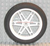 Комплект 2* Wheel 61.6mm D. x 13.6mm Motorcycle, with Black Tire 81.6 x 14.2 Motorcycle Z Racing Tread (2903 / 6596)  2903c02 