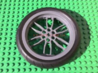 Комплект 2*Wheel 75mm D. x 17mm комплект 2Motorcycle with Black Tire 94.2mm D. x 22mm Motorcycle Racing Tread (88517 / 88516)  88517c01