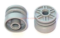 Wheel 18mm D. x 14mm with Pin Hole, Fake Bolts and Shallow Spokes 55981
