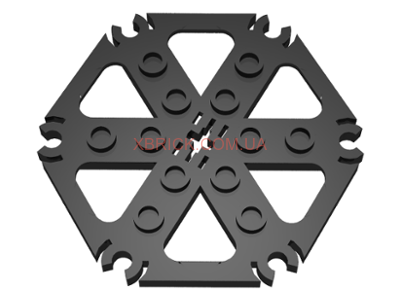 Technic, Plate Rotor 6 Blade with Clip Ends Connected (Water Wheel) 64566
