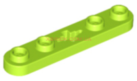 Technic, Plate 1 x 5 with Smooth Ends, 4 Studs and Center Axle Hole 32124