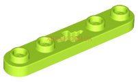 Technic, Plate 1 x 5 with Smooth Ends, 4 Studs and Center Axle Hole 32124