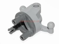Technic, Steering Axle with 2 Pin Holes and 2 Ball Joint Arms, Complete Assembly with Dark Bluish Gray Wheel Hub 11949c01