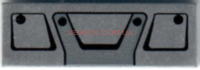 Tile 1 x 3 with Black Truck Grille Frame Pattern 63864pb066