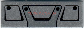 Tile 1 x 3 with Black Truck Grille Frame Pattern 63864pb066