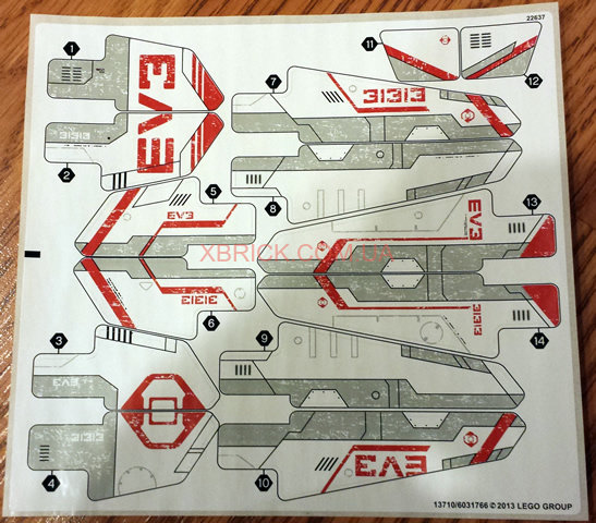 Наклейки Mindstorms EV3 31313stk01