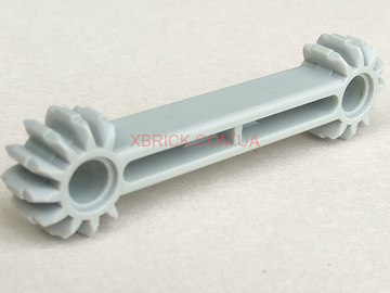 Technic, Arm 1 x 7 with Gear 9 Tooth Double Bevel Ends 41666 old